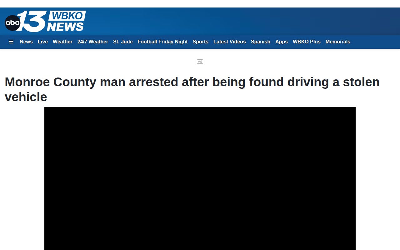 WBKO Monroe County arrest news story and agency coverage